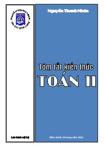 Tóm tắt kiến thức môn Toán Lớp 11